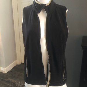 Black and gold trimmed vest SIZE MEDIUM